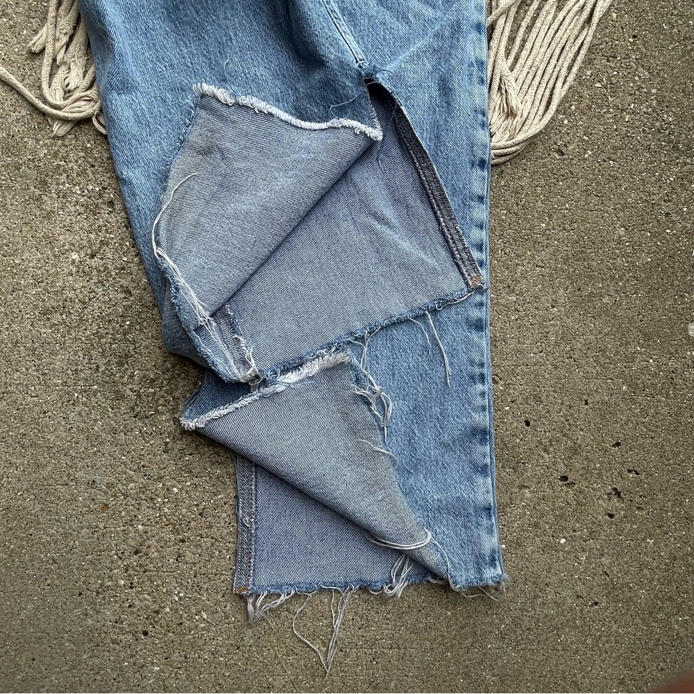 Zara High Rise Split Leg Jeans Size 10 - Picture 9 of 10